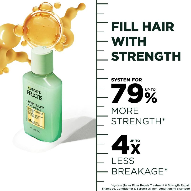 Garnier Fructis Hair Fillers Strength Repair Hair Serum for Damaged Hair - 3.75 fl oz, 5 of 14