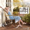 Outdoor 2-Person Glider Bench, Outside Glider Swing Chair Loveseat with Table, Steel Frame - 4 of 4