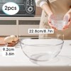 Itopfox 2-Pack Tempered Glass Mixing Bowls, Microwave, Dishwasher & Oven Safe, Ideal for Salad, Mixing Dough & Food Prep - 2 of 4
