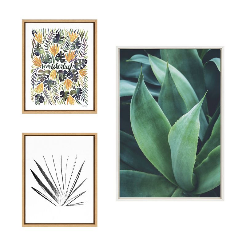 23&#34; x 33&#34; (Set of 3) Sylvie Modern Farmhouse Framed Wall Canvas Set Natural/White - Kate &#38; Laurel All Things Decor, 1 of 11