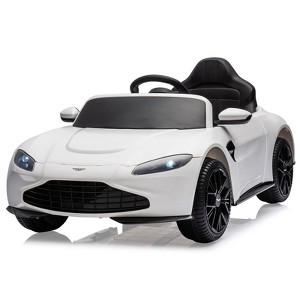 12V Kids Ride On Car Licensed Aston Martin Electric Sports Car Toy for Toddles Battery Powered Car with Remote Control, Horn, Soft Start - 1 of 4