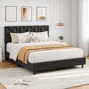 Grey Bed Frame with Upholstered Headboard, Heavy-Duty Platform Bed Frame, No Box Spring Needed/Easy Assembly/Noise Free - 2 of 4