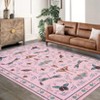 Insect Area Rug Washable Rugs, Botanical Non Slip Stain Resistant Large Carpet for Living Room Bedroom Dining Room Nursery Farmhouse Hallway Entryway - 4 of 4