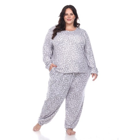 Women's Plus Size Short Sleeve Top And Pants Pajama Set Pink 1x - White  Mark : Target