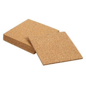 Unique Bargains Thickened Cork Self-Adhesive Kitchen Coasters for Tableware - 1 of 4