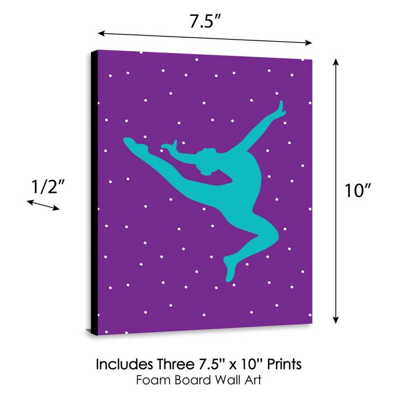 Big Dot of Happiness Tumble, Flip and Twirl - Gymnastics - Sports Themed Wall Art, Kids Room & Game Room Decor - 7.5 x 10 inches - Set of 3 Prints, 5 of 8