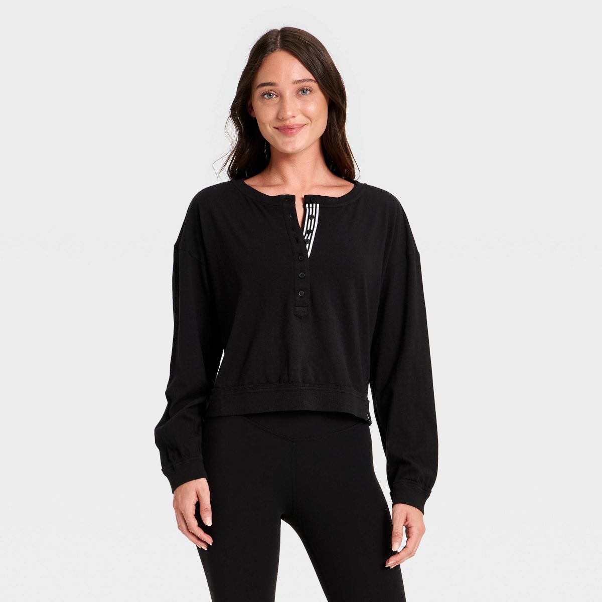 Women's Active Jersey Henley Pullover - JoyLab™