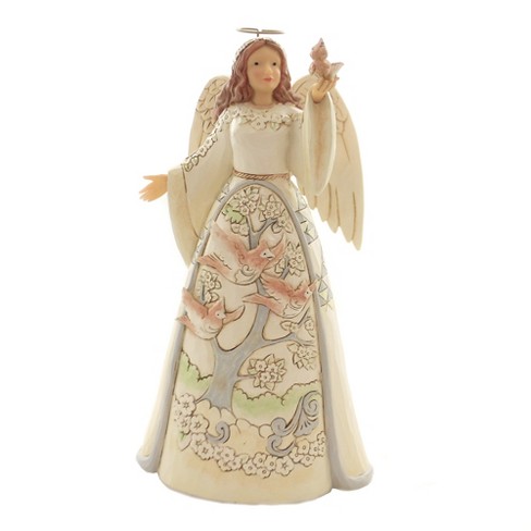 Jim Shore White Woodland Angel W/cardinal - 9.5 Inches - Heartwood ...