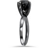 Pompeii3 2ct Black Diamond Solitaire Engagement Ring 14K Black Gold - Size 9 - 2 of 4