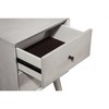 Alpine Furniture,Flynn Mid Century Modern 2 Drawer Nightstand, Gray - 3 of 4