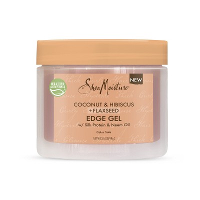 SheaMoisture Flaxseed Edge Control Gel Coconut & Hibiscus, 3.5 OZ