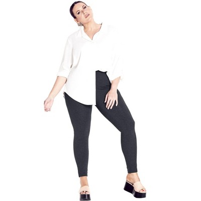 Avenue Women's Plus Size Petite Pima High Rise Legging