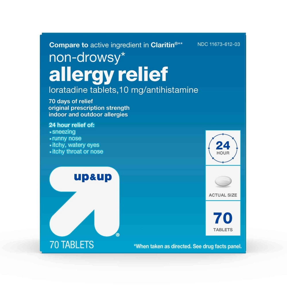 Loratadine Antihistamine 10mg Non Drowsy Allergy Relief Tablets - 70ct - up &#38; up&#8482;