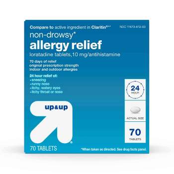 Loratadine Antihistamine 10mg Non Drowsy Allergy Relief Tablets - 70ct - up & up™