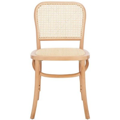 Natural Cane and Wood Side Chair Set