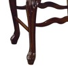 Traditional Counter Stools with Ergonomic Arched Back, Upholstered Seat, and Decorative Wooden Legs, Set of 2 - 4 of 4