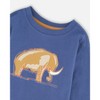 Deux par Deux Boy Organic Cotton Long Sleeve T-Shirt Blue - 4 of 4