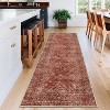 Washable Rugs for Living Room Vintage Geometric Area Rug Farmhouse Non-Slip Low Pile Carpet Home Decor - 3 of 4