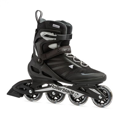 Rollerblade Zetrablade Adult Men's Beginner Recreation Fitness Inline Skates, Size 9, Black/Silver