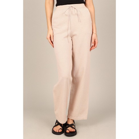 Petal And Pup Womens Penelope Knitted Wide Leg Lounge Pants - Taupe M/l :  Target