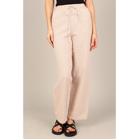 Petal And Pup Womens Penelope Knitted Wide Leg Lounge Pants - Taupe L/xl :  Target