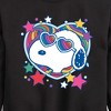 Boys' - Peanuts - Snoopy Groovy Heart Graphic Long Sleeve Fleece Sweatshirt - 2 of 4
