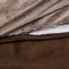 55" x 80" 15lbs Faux Fur Weighted Blanket with Removable Cover Brown - Threshold™ - image 3 of 4