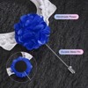 Unique Bargains Wedding Camellia Flower Groom Boutonnieres Lapel Pins for Men 1 Pc - 2 of 4