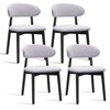 NicBex Set of 2/4 Modern Cotton-Linen Upholstered Dining Chairs with Solid Wood Legs,Armless Accent Chairs for Dining Room,Kitchen,Restaurant - 3 of 4