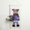 Anna-Kaci Hanging Canvas Storage Organizer with Cartoon Crocodile Design and Three Pockets 25.5x11.8 in - 3 of 3