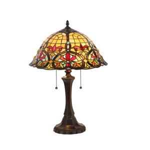 Chloe Lighting Bertram Tiffany-style 2 Light Victorian Table Lamp 18" Shade - 1 of 3