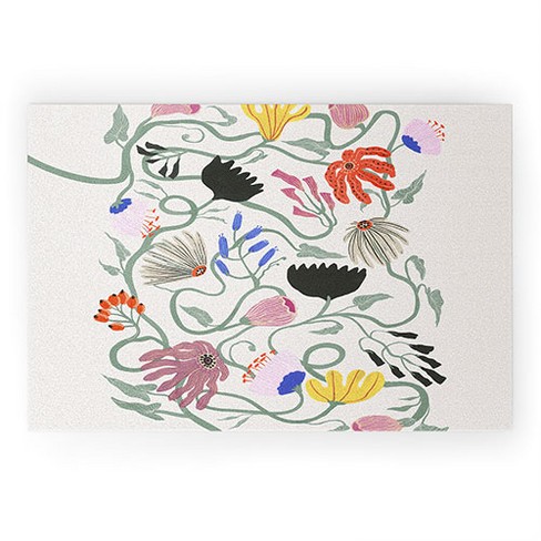 Megan Galante Frances Floral Large Welcome Mat - Society6 : Target