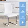 Akoasm 8-pieces Modern Dining Chair Study Chair With Arched Metal Silver Leg-White - 3 of 4