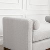53.5" W End of Bed Bench with 2 Pillows for Bedroom,Modern Upholstered Bench with Wood Legs, Rolled Armed Window Ottoman Bench for Living Room - 3 of 4