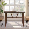 MAYEERTY 47" Modern Rectangular Wood Dining Table, Metal Frame, Fits 4-6, for Kitchen/Dining Room, Nature - 3 of 4