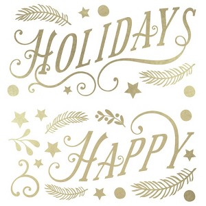 The Lakeside Collection Holiday Sentiment Decals - Happy Holidays - 1 of 2