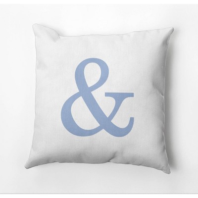 18"x18" Modern Monogram '&' Square Throw Pillow - e by design