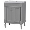 24 Bathroom Vanity With Top Sink And 2 Soft Close Doors - Modernluxe :  Target