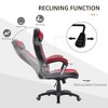 NicBex 5-Mode Massage Gaming Chair with Adjustable Height,360°Swivel Office Chairs Recliner Video Game Chaise with Head&Lumbar Pillow,Red/Black - 4 of 4