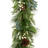6' Unlit Evergreen Garland with White Berries & Pine Cones - National Tree Company - 3 of 4