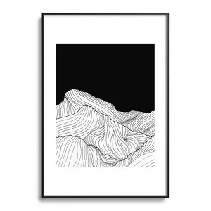 Viviana Gonzalez Lines in the mountains Metal Framed Art Print - Deny Designs - 1 of 4