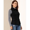 INSPIRE CHIC Women's Buttoned Sleeveless Faux Suede Utility Vest with Cargo Pocket - 4 of 4