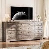 12 Drawers Wood Dressers for Bedroom, 63" Long Wooden Dresser for Living Room, Hallway, 16" Wide TV Stand Dresser for 65 Inch TV - 3 of 4