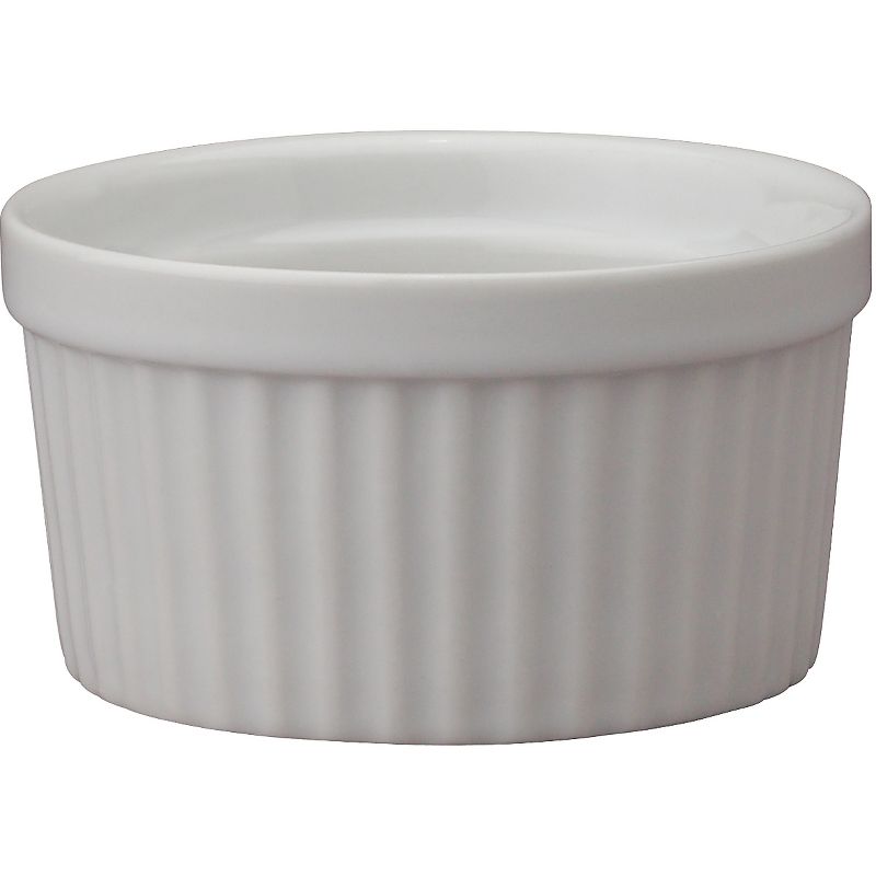 HIC Harold Import Co White Porcelain 4 Ounce Souffle Dish, 1 of 2