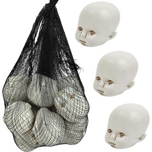 4E's Novelty Doll Heads Halloween Decorations, 12 Pcs Baby Doll Heads in Mesh Bag, 3.5" Baby Doll Heads for Halloween Perfect Decor - 1 of 4
