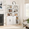 CuisinSmart 68.7" Tall 5-Shelf Bookcase, Farmhouse Wooden Bookshelf, Freestanding 5-Tier Display Cabinet for Living Room, Bedroom, Office - 3 of 4