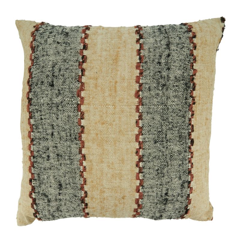 Saro Lifestyle Saro Lifestyle Striped Cotton Pillow Cover With Striped Design, 1 of 4