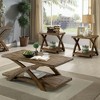 Vynxaria Series 25.5 in. Light Oak Rectangular Solid Wood End Table with Plank Style Top - 2 of 4