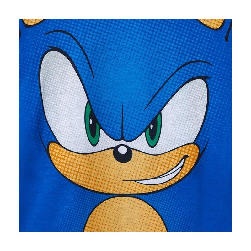 Sonic The Hedgehog Boy's 2-Piece Sleep Shirt and Shorts Pajama Set, 3 of 7