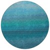 Teal Blue And Sky Blue Ombre Washable Indoor Outdoor Area Rug - 4 of 4